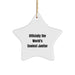 Funny Janitor Gifts for Men from Friends - Officially The World's Coolest Janitor Christmas Unique Star Ornaments - Image 1