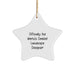 Funny Landscape Designer Gifts from Men, Women, Friends, Coworkers, Family - Officially The World's Coolest Landscape Designer Christmas Unique Star Ornament - Image 1