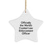 Funny Law Enforcement Officer Gifts from Friends, Officially The World's Coolest Star Ornament for Christmas Unique Gifts, Law Enforcement Officer Star Ornament - Image 1