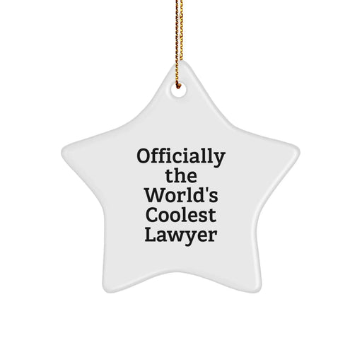 Funny Lawyer Star Ornament, Gifts from Friends for Men, Christmas Unique Gifts - Image 1