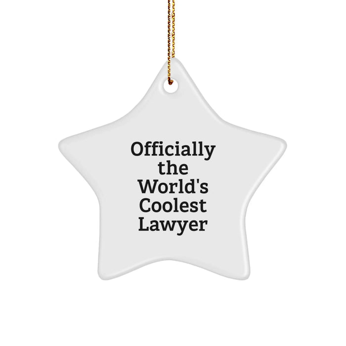 Funny Lawyer Star Ornament, Gifts from Friends for Men, Christmas Unique Gifts - Image 1