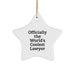 Funny Lawyer Star Ornament, Gifts from Friends for Men, Christmas Unique Gifts - Image 1