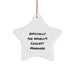 Funny Manager Gifts from Friends for Men - Officially The World's Coolest Manager Star Ornament, Christmas Unique Presents for Office - Image 1