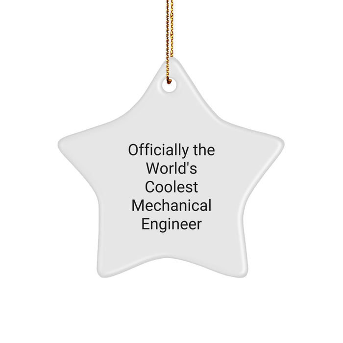Funny Mechanical Engineer Star Ornament Gifts from Family for Men - Image 1