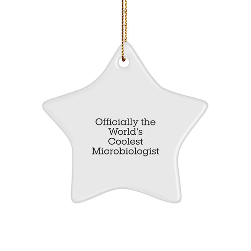 Funny Microbiologist Gifts from Friends for Star Ornament - Officially The World's Coolest Microbiologist Christmas Unique Gifts for Men Women - Image 1