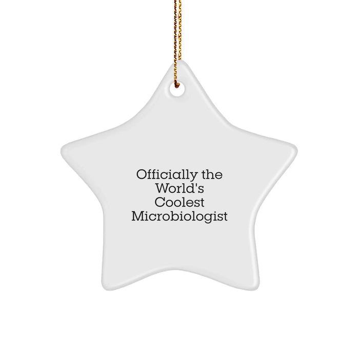 Funny Microbiologist Gifts from Friends for Star Ornament - Officially The World's Coolest Microbiologist Christmas Unique Gifts for Men Women - Image 1
