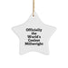 Funny Millwright Gifts from Friends for Christmas Unique Star Ornament - Officially The World's Coolest Millwright Star Decoration - Image 1