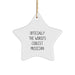 Funny Musician Gifts from Friends, Officially The World's Coolest Musician Star Ornament, Christmas Unique Gifts for Musician Men - Image 1