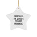 Unique Rescue Worker Gifts from Friends and Family - Officially The World's Coolest Rescue Worker Star Ornament Christmas Memorable Present - Image 1