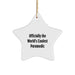 Funny Rescue Worker Gifts for Men - Officially The World's Coolest Rescue Worker Star Ornament - Christmas Unique Gifts from Family to Rescue Worker Heroes - Image 1