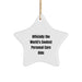 Funny Personal Care Aide Star Ornament Gifts from Friends to Personal Care Aide, Officially The World's Coolest Personal Care Aide Christmas Unique Gifts - Image 1