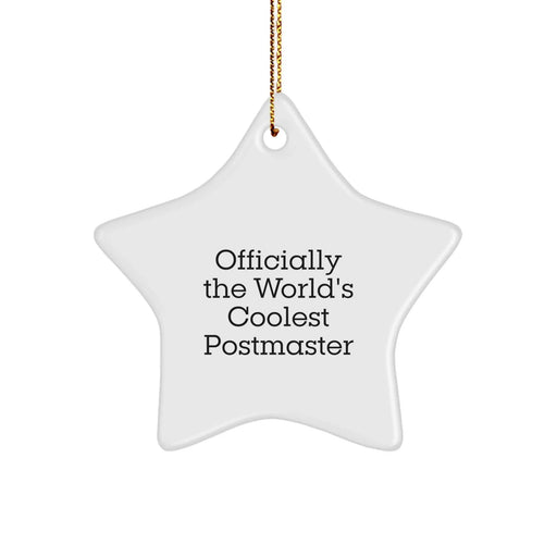 Funny Official Postmaster Star Ornament Gifts from Friends and Family for Christmas Decorations - Image 1