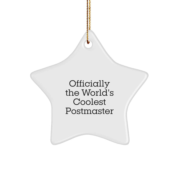 Funny Official Postmaster Star Ornament Gifts from Friends and Family for Christmas Decorations - Image 1