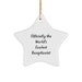Funny Receptionist Gifts from Friends - Christmas Unique Star Ornament for Receptionist Desk Decorations - Image 1