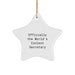 Funny Secretary Star Ornament Gifts from Men to Friends, Officially The World's Coolest Secretary Christmas Unique Gifts for Secretary - Image 1
