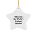 Funny Teacher Star Ornament Gifts from Friends, Family, Coworkers, or Men to Women for Christmas Unique Presents - Image 1
