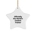 Fun Star Trainer Gifts from Friends - 'Officially The World's Coolest Trainer' Star Ornament, Trainer Christmas Unique Gifts for Men, Women, Family - Image 1