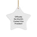Funny Vice President Gifts for Men, Vice President Star Ornament with Officially The World's Coolest Vice President Quote, Christmas Unique Gifts from Family - Image 1