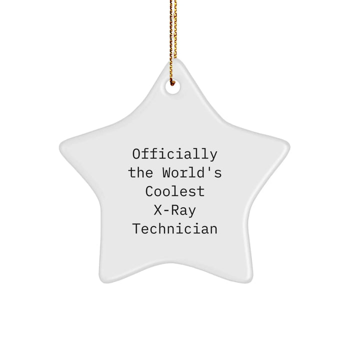 Funny X-Ray Technician Star Ornament Gifts from Friends, Christmas Unique, Officially The World's Coolest X-ray Technician - Image 1