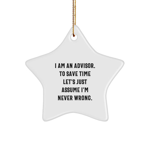 Funny Advisor Star Ornament Gifts from Friends for Christmas Advisors - Image 1