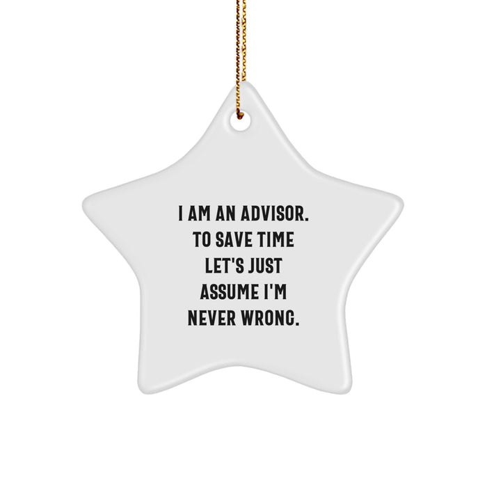 Funny Advisor Star Ornament Gifts from Friends for Christmas Advisors - Image 1
