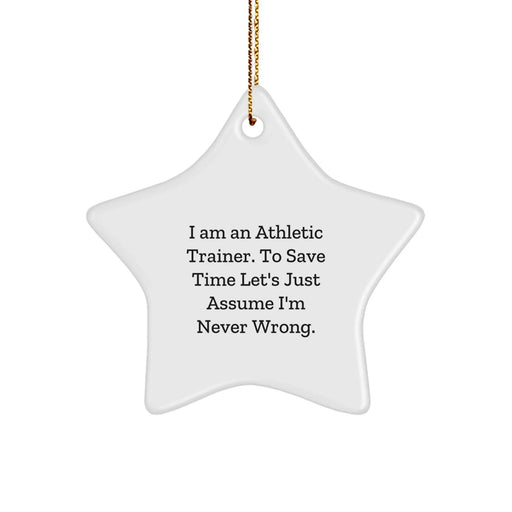 Funny Athletic Trainer Gifts from Family Friends Colleagues for Christmas Unique Star Ornament Inspirational - Image 1