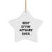 Funny Actuary Gifts from Friends - Best Effin' Actuary Ever Star Ornament, Christmas Unique Gift for Actuary, Star Shaped Decoration - Image 1