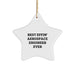Funny Aerospace Engineer Gifts from Men for Best Effin' Aerospace Engineer Ever Star Ornament, Christmas Unique Star Shaped Decorations - Image 1