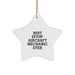 Funny Star Ornament for Aircraft Mechanic Gifts from Friends and Family - Best Effin' Ever - Image 1