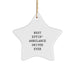 Funny Ambulance Driver Gifts for Men Ambulance Driver Star Ornament - Best Effin' Ever White Star Shaped MDF Decorations, Gifts from Friends for Ambulance Driver Christmas Unique Gifts - Image 1
