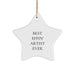 Funny Artist Gifts, Unique Best Effin' Star Ornament for Artist Men, Christmas Unique Gifts from Friends - Image 1