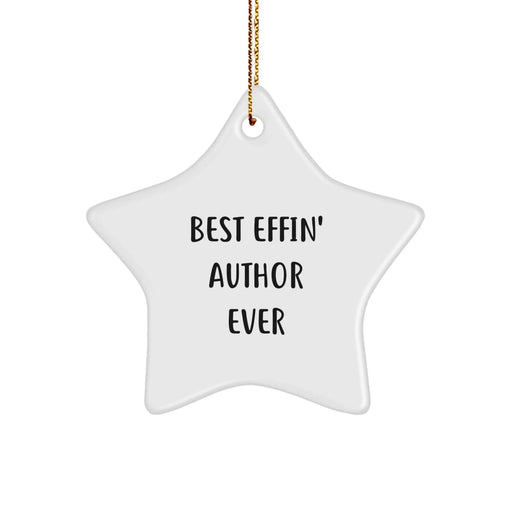 Funny Author Star Ornament Gifts from Men to Friends for Christmas - Image 1