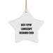 Funny Landscape Designer Gifts from Men, Best Effin' Landscape Designer Ever Star Ornament for Friends, Unique Christmas Decorations for Landscape Designer Family - Image 1