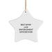 Funny Law Enforcement Officer Gifts from Men, Best Effin' Star Ornament for Law Enforcement Officer, Christmas Unique - Image 1