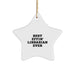 Best Effin' Librarian Ever Star Ornament Gift for Librarian Friends Christmas Unique Presents - Image 1