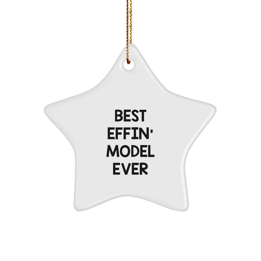 Funny Model Star Ornament Gifts from Friends for Christmas - Best Effin' Model Ever - Image 1