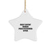 Funny Nurse Practitioner Gifts for Christmas - Best Effin' Star Ornament from Friends - White Star Shaped Decorations for Nurse Practitioner Men and Women - Image 1