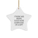 Funny Wife Christmas Star Ornament Gifts from Husband, Unique Star Shaped Decor for Wife, Inspirational Quote 'I Think Me Being Your Wife Is Enough Of A Gift' - Image 1