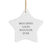 Funny Sales Manager Gifts from Friends - 'Best Effin' Sales Manager Ever' Christmas Unique Star Ornament for Sales Manager, Men, Women, Coworkers, Family, Friends - Image 1