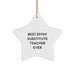 Funny Substitute Teacher Star Ornament - Gifts for Men Women Friends Coworkers Family from Best Effin' Substitute Teacher Ever Lover - Image 1