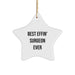 Funny Surgeon Gifts from Friends - Best Effin' Star Ornament for Christmas Decorations - Image 1