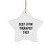 Funny Therapist Gifts from Friends Star Ornament Christmas Best Effin' Therapist Ever - Image 1