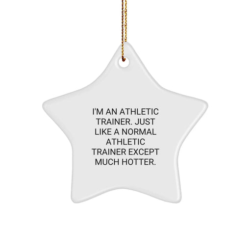 Funny Athletic Trainer Gifts for Him - Star Ornament with Quote 'I'm An Athletic Trainer...' - Christmas Unique Gifts from Friends - Image 1
