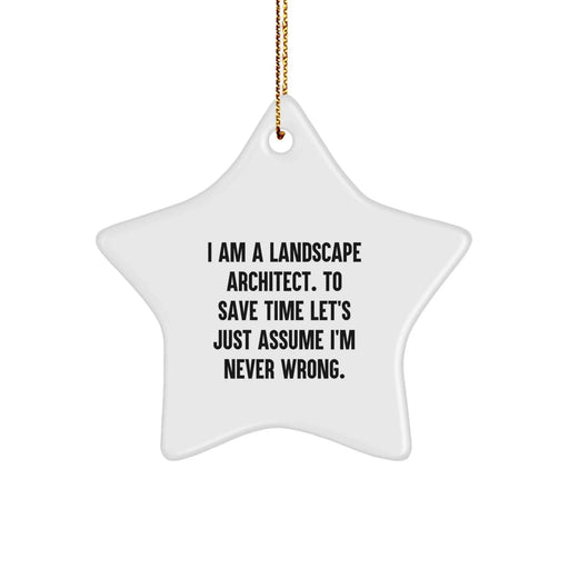 Funny Landscape Architect Star Ornament Gifts from Friends to Coworkers for Christmas Unique Decoration - Image 1