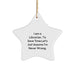 Funny Librarian Gifts from Friends for Librarian Star Ornament, I Am A Librarian. To Save Time Let's Just Assume I'm Never Wrong. Christmas Unique Star Ornaments for Librarians - Image 1
