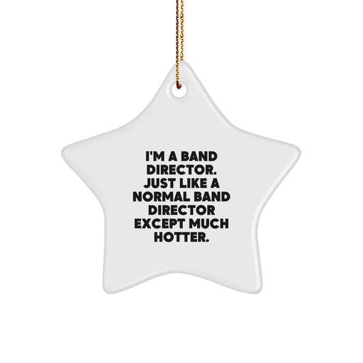 Funny Band Director Gifts for Men - I'm A Band Director Star Ornament, Unique Christmas Decorations, Gifts from Friends, Family, or Coworkers for Band Directors - Image 1