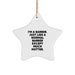 Funny Barber Star Ornament Gifts from Friends for Christmas - 'I'm A Barber. Just Like A Normal Barber Except Much Hotter.' - Image 1