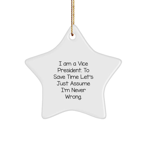 Funny Vice President Star Ornament Gifts from Men to Vice President Friends at Christmas - Image 1