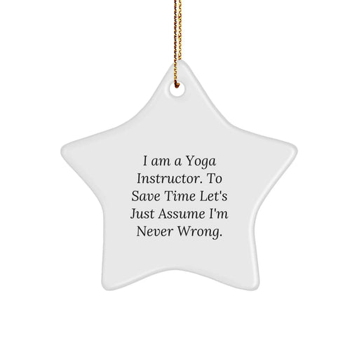 Funny Yoga Instructor Gifts from Friends - Humorous Star Ornament for Yoga Instructor Coworkers - Christmas Unique Gifts for Yoga Instructors - Image 1