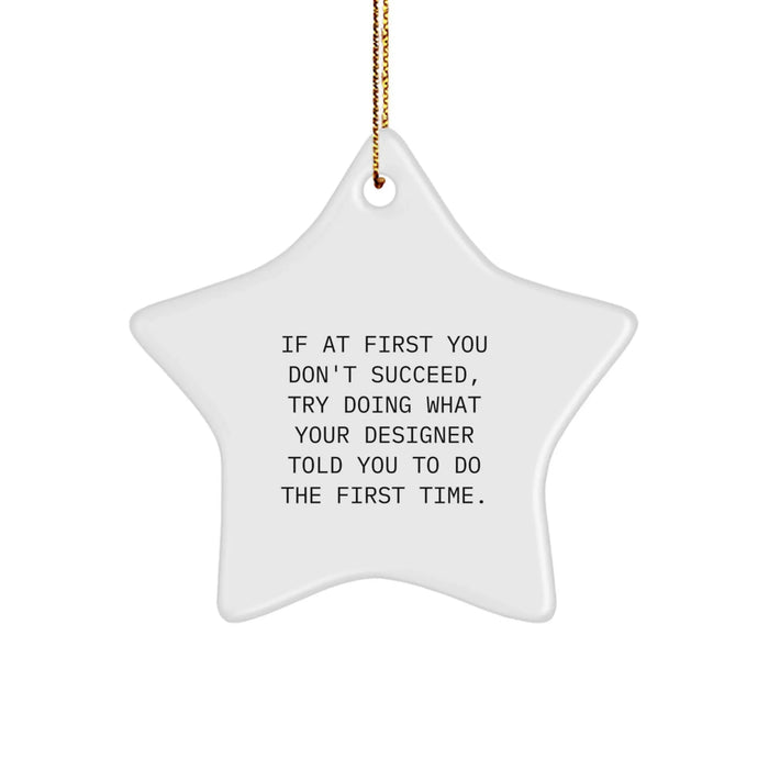 Funny Designer Star Ornament Gifts from Men for Friends - Unique Christmas Unique Gifts - Image 1
